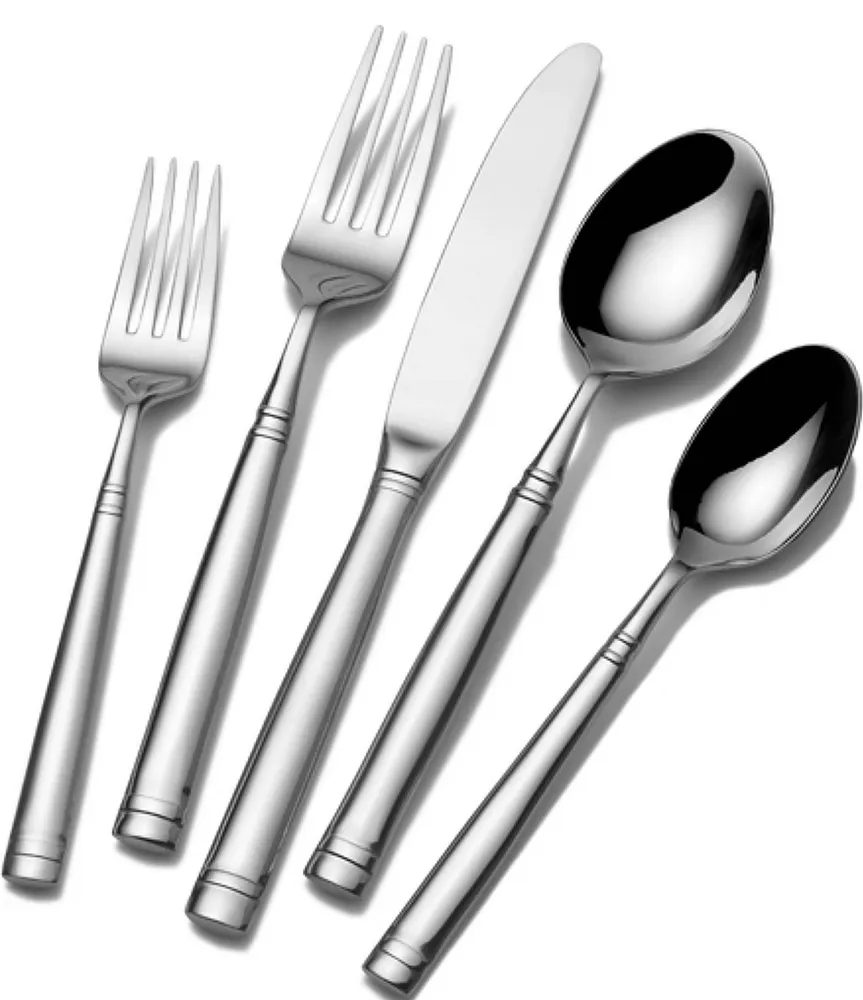 Towle Silversmiths Stephanie 20-Piece Stainless Steel Flatware Set