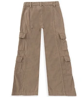 Tractr Big Girls 7-16 Double Cargo Pocket Twill Pants