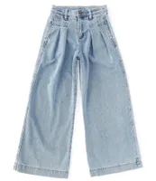 Tractr Big Girls 7-16 High Rise Wide Leg Jeans