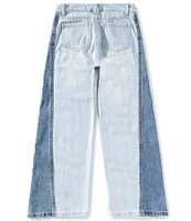 Tractr Big Girls Two-Tone Wide-Leg Jeans