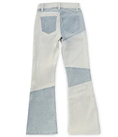 Tractr Big Girls 7-16 Updated Patchwork Flare Leg Jeans