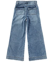 Tractr Big Girls 7-16 Utility Cargo Wide-Leg Denim Jeans