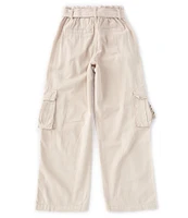 Tractr Big Girls 7-16 Wide Paperbag Waistband Cargo Pants