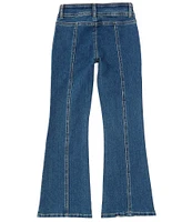 Tractr Big Girls 7-16 Wide-Waistband Mid-Rise Flare-Leg Jeans