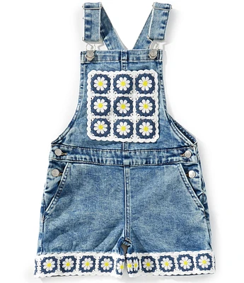 Tractr Little Girls 2T-6X Crochet Daisy Shortall