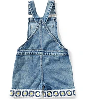 Tractr Little Girls 2T-6X Crochet Daisy Shortall