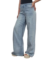 Tractr Blu Wide Leg Mid Rise Denim Jeans