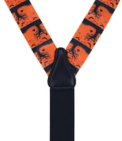 Trafalgar Halloween Spooky Scene Silk Button End Suspenders