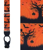 Trafalgar Halloween Spooky Scene Silk Button End Suspenders