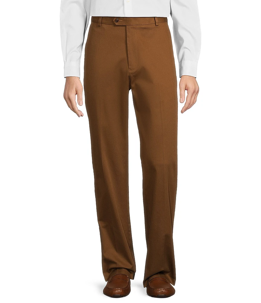 TravelSmart Classic Fit Flat Front Non-Iron Chino Pants