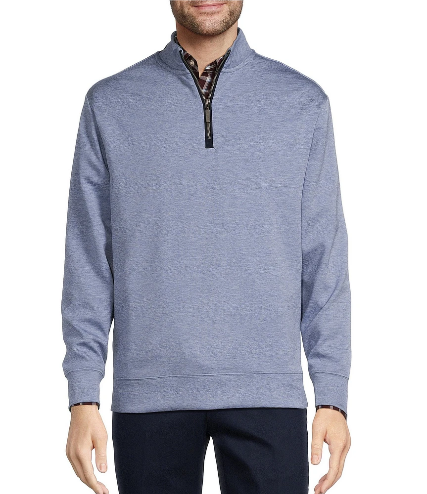 TravelSmart Long-Sleeve Quarter-Zip Solid Pullover