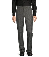 TravelSmart Straight Fit Flat Front Plaid Chino Pants