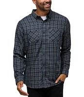 TravisMathew Cloud Flannel Plaid Long Sleeve Woven Shirt