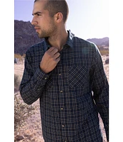 TravisMathew Cloud Flannel Plaid Long Sleeve Woven Shirt