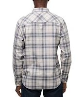 TravisMathew Cloud Flannel Plaid Long Sleeve Woven Shirt