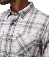 TravisMathew Cloud Flannel Plaid Long Sleeve Woven Shirt