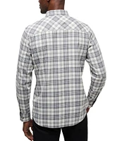 TravisMathew Cloud Flannel Plaid Long Sleeve Woven Shirt