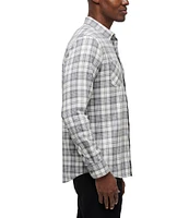 TravisMathew Cloud Flannel Plaid Long Sleeve Woven Shirt