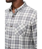 TravisMathew Cloud Flannel Plaid Long Sleeve Woven Shirt