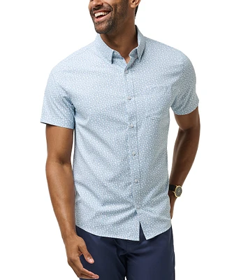 TravisMathew Country Mile Short Sleeve Woven Shirt