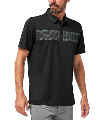 TravisMathew Good Good Chest Stripe Short Sleeve Polo Shirt