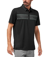 TravisMathew Good Good Chest Stripe Short Sleeve Polo Shirt