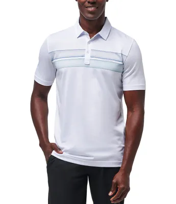 TravisMathew Ocean Time Modern Fit Short Sleeve Polo Shirt