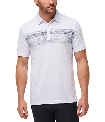 TravisMathew Performance Stretch Banzai Beach Short Sleeve Polo Shirt