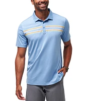 TravisMathew Performance Stretch Coral Beds Short Sleeve Polo Shirt