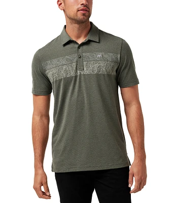 TravisMathew Performance Stretch Forest Canyon Short Sleeve Polo Shirt