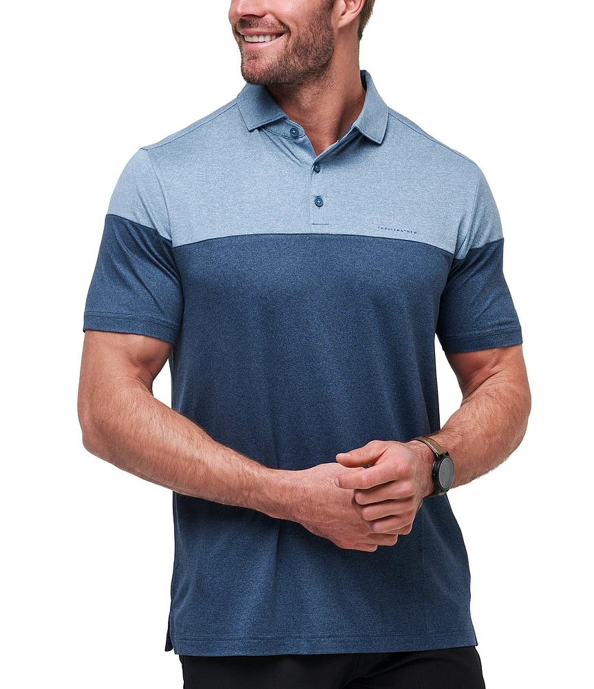 TravisMathew Performance Stretch Heater Pro CB Short Sleeve Polo Shirt