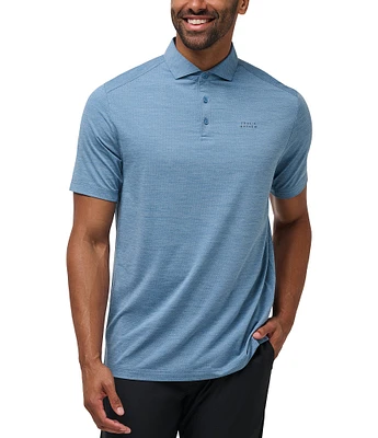 TravisMathew Performance Stretch The Heater Pro Short Sleeve Polo Shirt