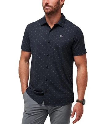 TravisMathew Stretch Set A Course Short Sleeve Woven Shirt