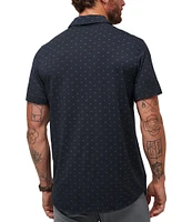 TravisMathew Stretch Set A Course Short Sleeve Woven Shirt