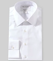 Tre Vero Classic Fit Non-Iron Spread Collar Mitered Cuff Poplin Tuxedo Dress Shirt