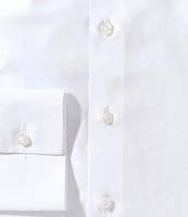 Tre Vero Classic Fit Non-Iron Spread Collar Mitered Cuff Poplin Tuxedo Dress Shirt