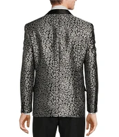 Tre Vero Modern Fit Animal Jacquard Pattern Tuxedo Sport Coat