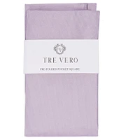 Tre Vero Solid Silk Pre-Folded Pocket Square