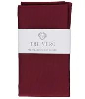 Tre Vero Solid Silk Pre-Folded Pocket Square