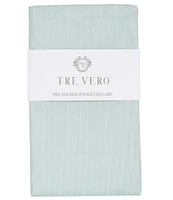 Tre Vero Solid Silk Pre-Folded Pocket Square