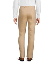 Tre Vero Modern Fit Flat Front Cotton Suit Pants