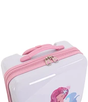 Triforce Kids 18#double; Mermaid Print Hardside 2-Wheel Carry-On Luggage