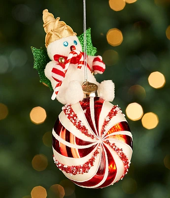 Trimsetter Mr. Bingle Collection Oversized Mr. Bingle Peppermint Glass Ornament