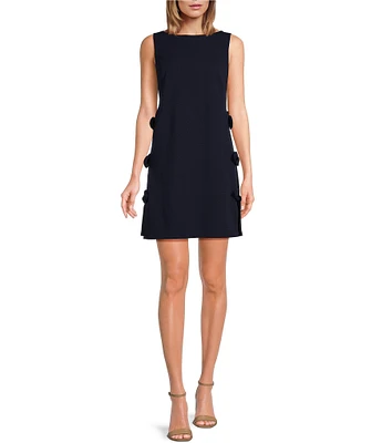 Trina Turk Arlette Boat Neck Sleeveless Side Bow Detail Sheath Dress