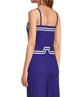 Trina Turk Avignon Stretch Linen Square Neck Sleeveless Coordinating Top
