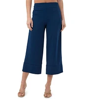 Trina Turk Bahooka Georgette High Waits Wide Leg Cropped Pants
