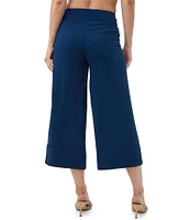 Trina Turk Bahooka Georgette High Waits Wide Leg Cropped Pants