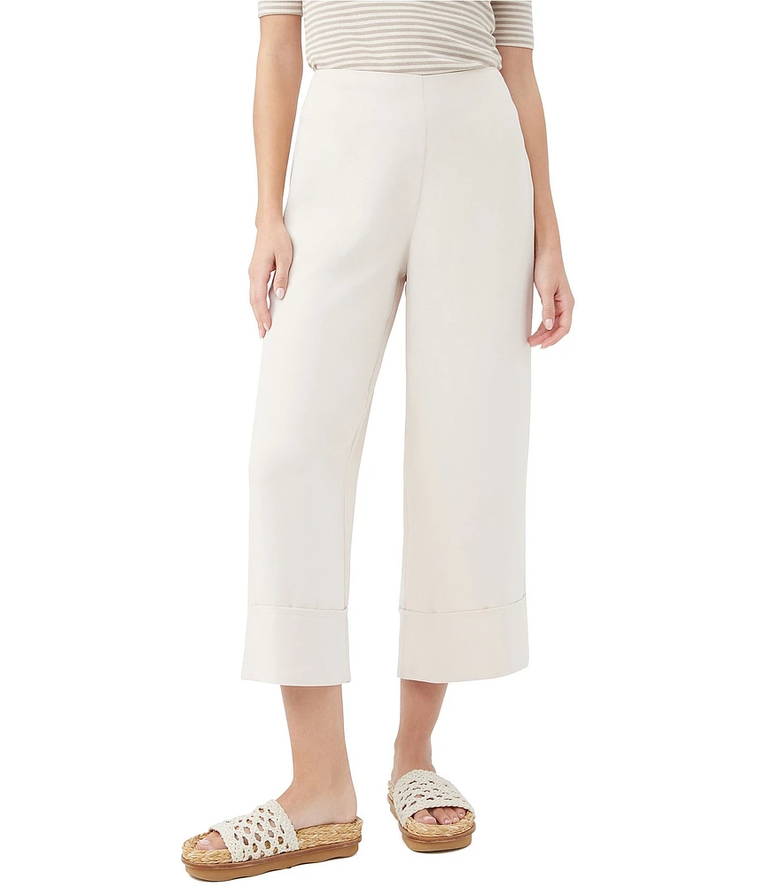 Trina Turk Bahooka Georgette High Waits Wide Leg Cropped Pants