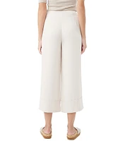 Trina Turk Bahooka Georgette High Waits Wide Leg Cropped Pants