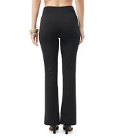 Trina Turk Carine Ponte Knit Mid Rise Slit Front Pants